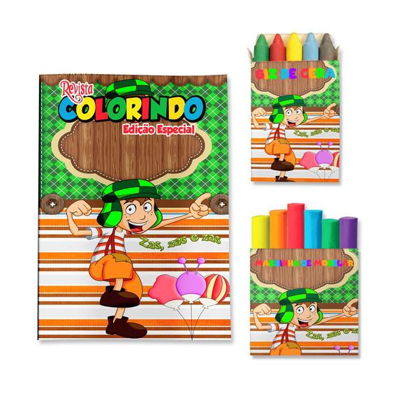Livro de Colorir Massinha Chaves Personalizado | Kit Colorir Infa