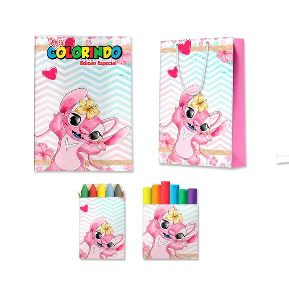 Livro de Colorir Massinha e Sacola Angel Personalizado | Kit Colo