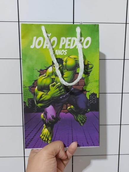 Livro de Colorir Massinha e Sacola Hulk Personalizado | Kit Color