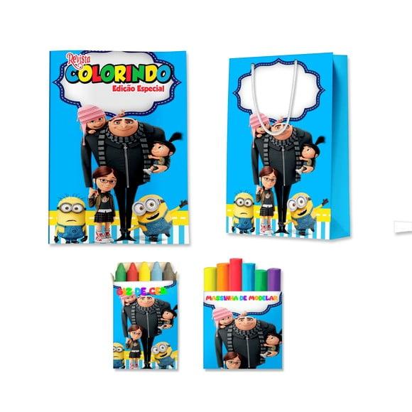 Livro de Colorir Massinha e Sacola Malvado Favorito Minions Perso
