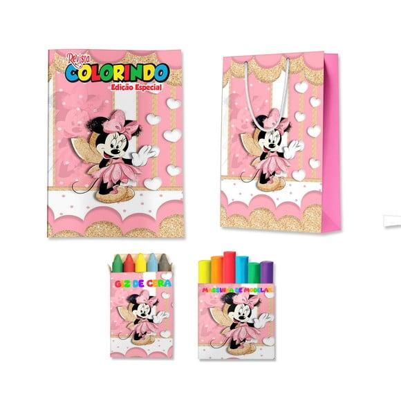Livro de Colorir Massinha e Sacola Minnie Fadinha Personalizado |