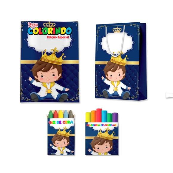 Livro de Colorir Massinha e Sacola Pequeno Príncipe Personalizad