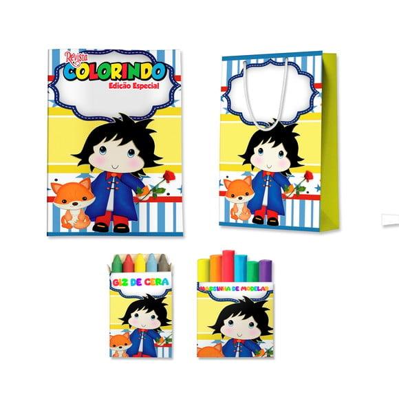Livro de Colorir Massinha e Sacola Pequeno Príncipe Personalizad