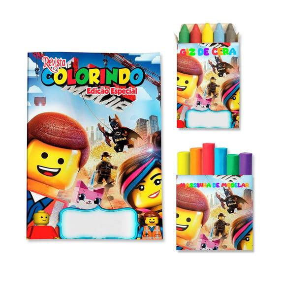 Livro de Colorir Massinha Lego Personalizado | Kit Colorir Infant