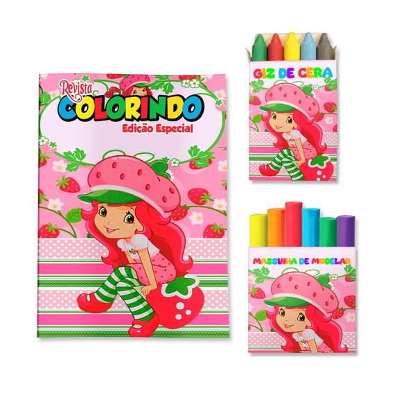 Livro de Colorir Massinha Moranguinho Personalizado | Kit Colorir