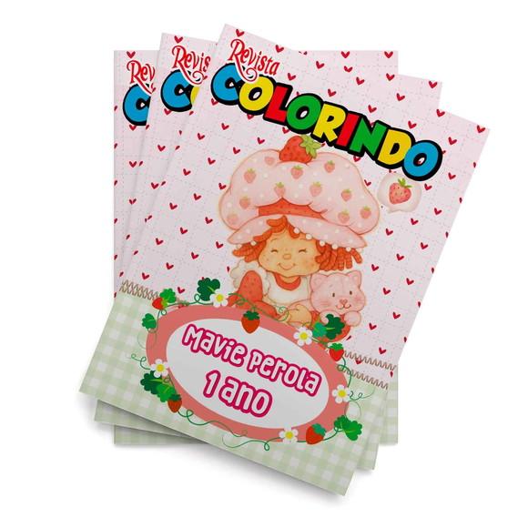 Livro de Colorir Massinha Moranguinho Antiga Anos 80 Personalizad