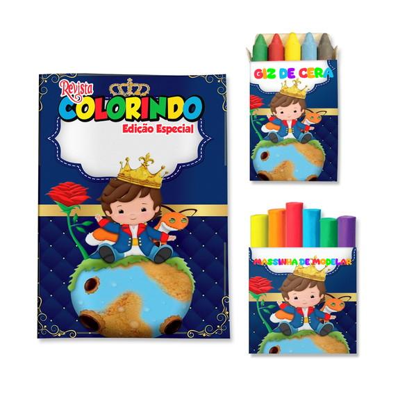 Livro de Colorir Massinha Pequeno Príncipe Personalizado | Kit C