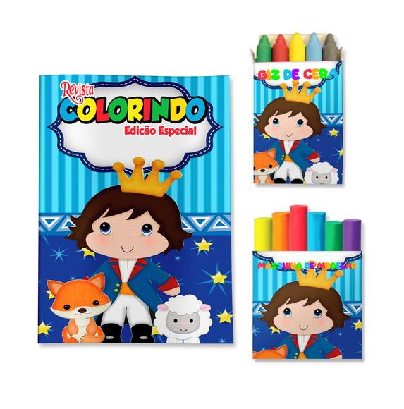 Livro de Colorir Massinha Pequeno Príncipe Personalizado | Kit C