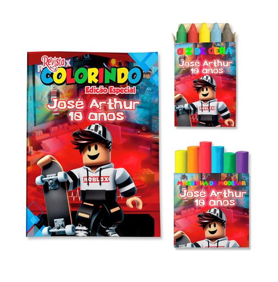 Livro de Colorir Massinha Roblox Personalizado | Kit Colorir Infa