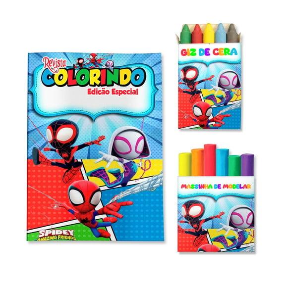 Livro de Colorir Massinha Spidey e Seus Amigos Espetaculares Pers