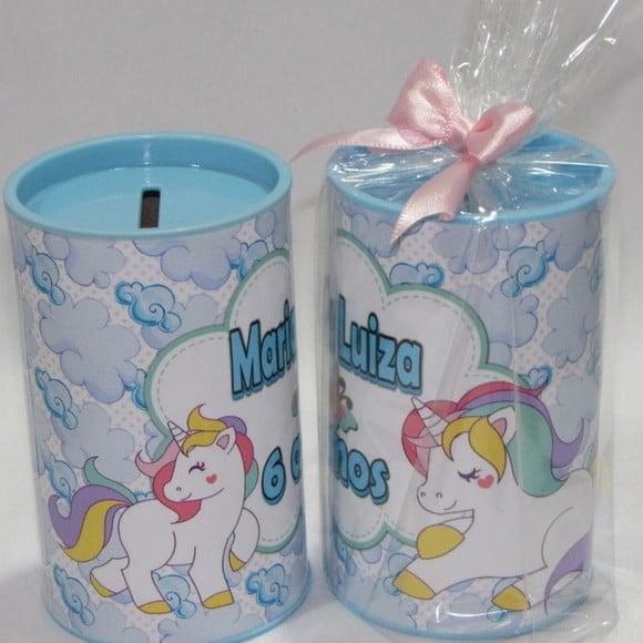 Kit Lembrancinha Minnie Relógio + Cofrinho Personalizado | Lembr