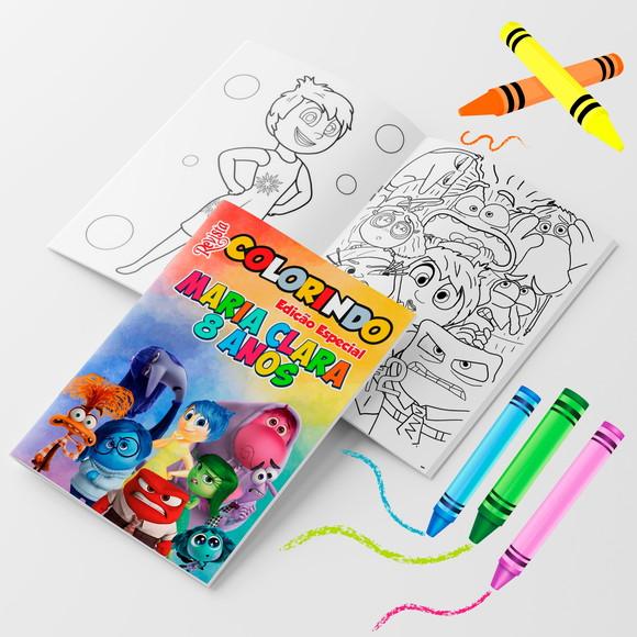 Livro de Colorir Kit Divertidamente 2 14x10+giz Personalizado | K