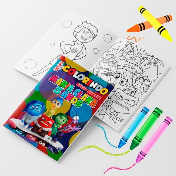 Livro de Colorir Kit Divertidamente 2 14x10+giz Personalizado | K