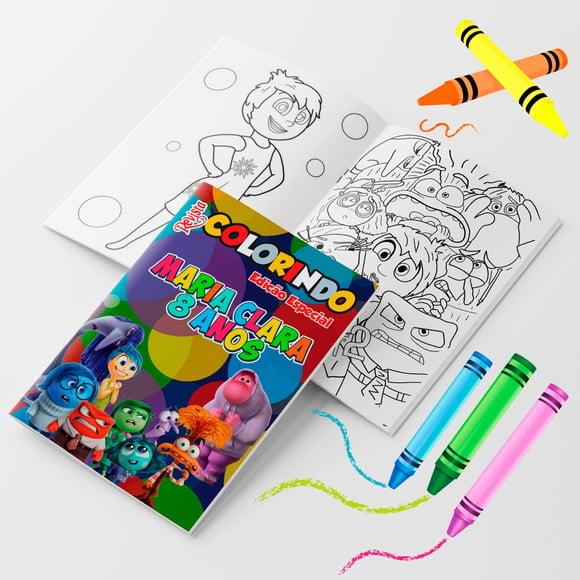 Livro de Colorir Kit Divertidamente 2 14x10+giz Personalizado | K