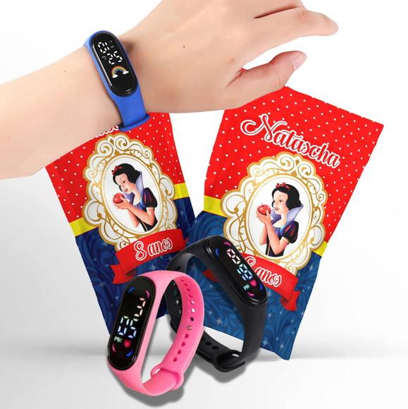 Saquinho Metalizado Ziplock Branca de Neve Relógio no Personaliz