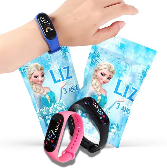 Saquinho Metalizado Ziplock Frozen Relógio no Personalizado | Le