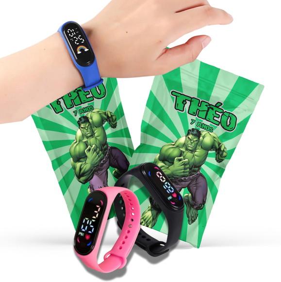 Saquinho Metalizado Ziplock Hulk Relógio no Personalizado | Lemb