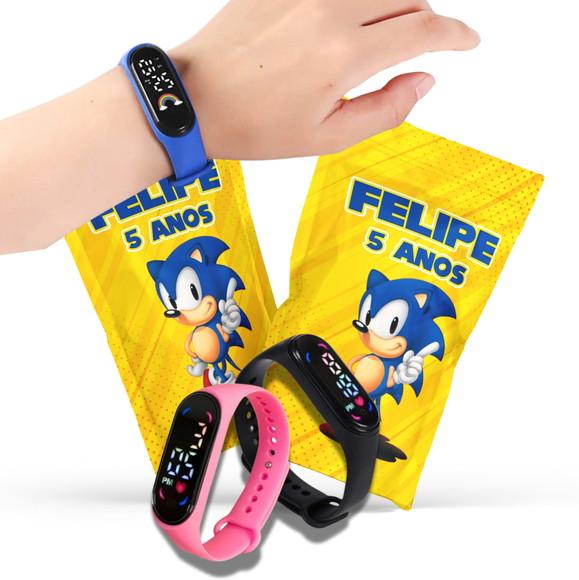 Saquinho Metalizado Ziplock Sonic Relógio no Personalizado | Lem