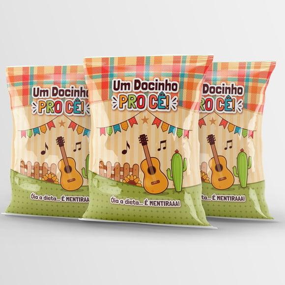 Pipoca Doce Personalizada Festa Junina Arraiá Aniversario | Lemb