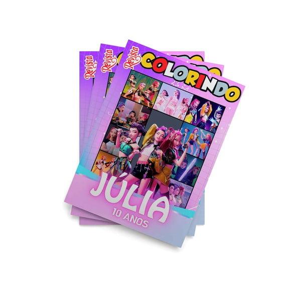 Livro de Colorir Guerreiras do Kpop Personalizada 14x10 Personali