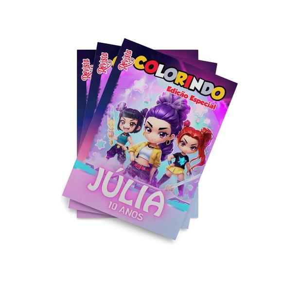 Livro de Colorir Guerreiras do Kpop Personalizada 14x10 Personali