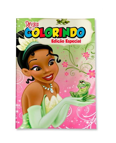 Livro de Colorir a Princesa e o Sapo 14x10 Personalizado | Kit Co