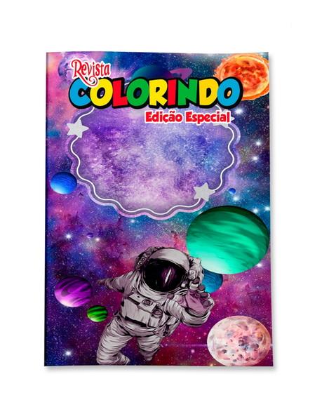 Livro de Colorir Astronauta 14x10 Personalizado | Kit Colorir Inf