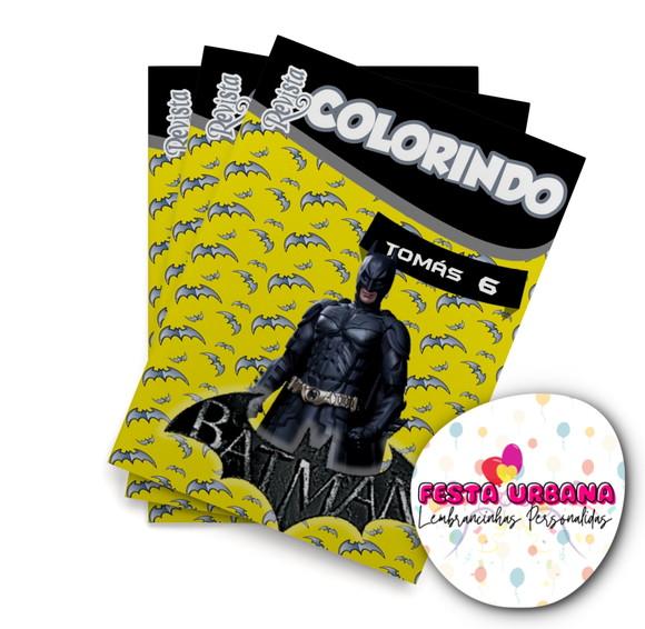 Livro de Colorir Batman 14x10 Personalizado | Kit Colorir Infanti