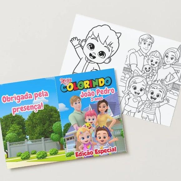 Livro de Colorir Bebefinn 14x10 Personalizado | Kit Colorir Infan