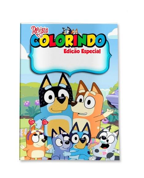Livro de Colorir Bluey 14x10 Personalizado | Kit Colorir Infantil