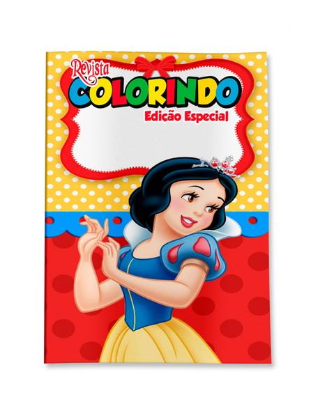 Livro de Colorir Branca de Neve 14x10 Personalizado | Kit Colorir