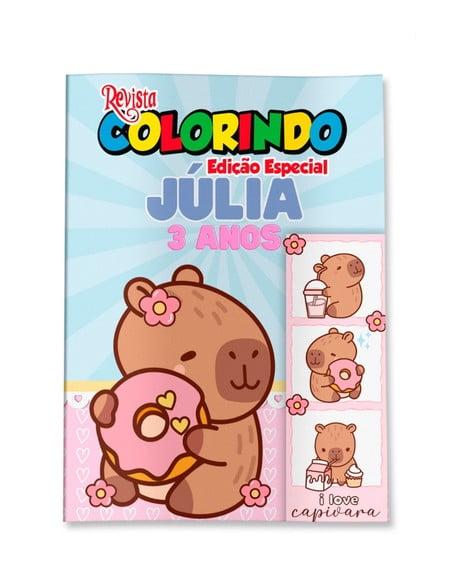 Livro de Colorir Capivara 14x10 Personalizado | Kit Colorir Infan