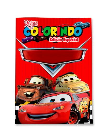 Livro de Colorir Carros Relâmpago Mcqueen 14x10 Personalizado | 