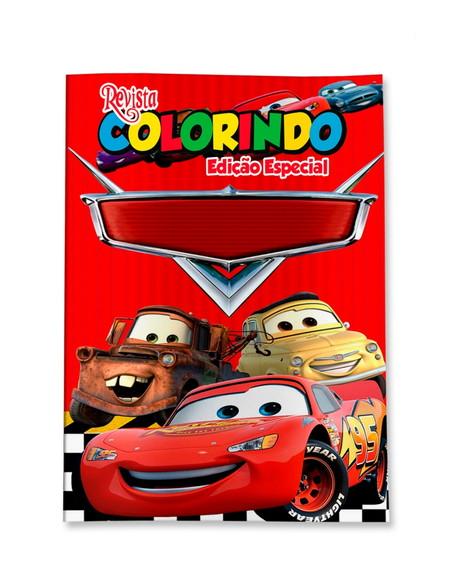 Livro de Colorir Carros Relâmpago Mcqueen 14x10 Personalizado | 
