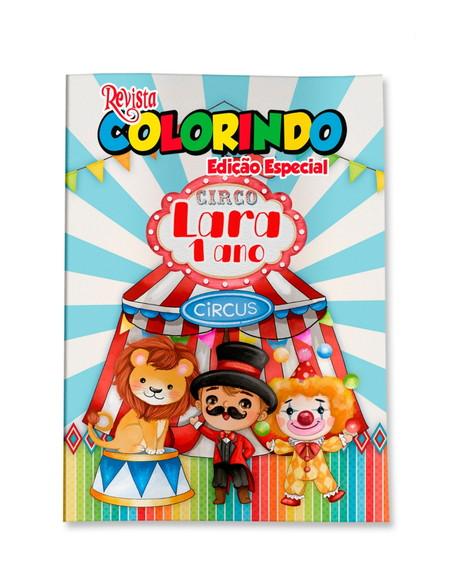 Livro de Colorir Circo 14x10 Personalizado | Kit Colorir Infantil