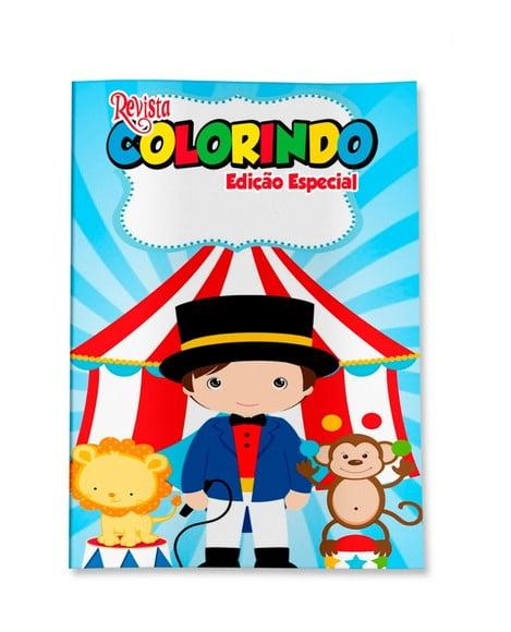 Livro de Colorir Circo Menino 14x10 Personalizado | Kit Colorir I