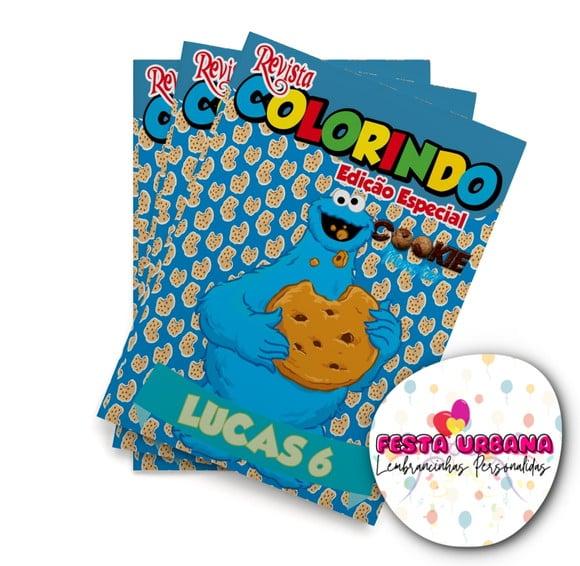 Livro de Colorir Cookie Monsters 14x10 Personalizado | Kit Colori