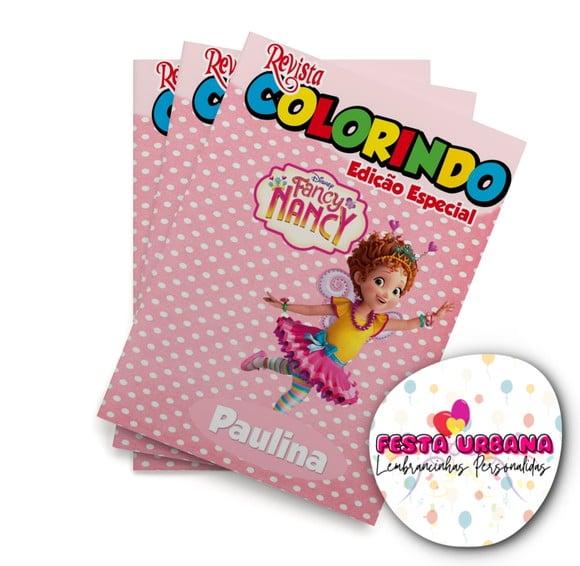 Livro de Colorir Fancy Nancy 14x10 Personalizado | Kit Colorir In