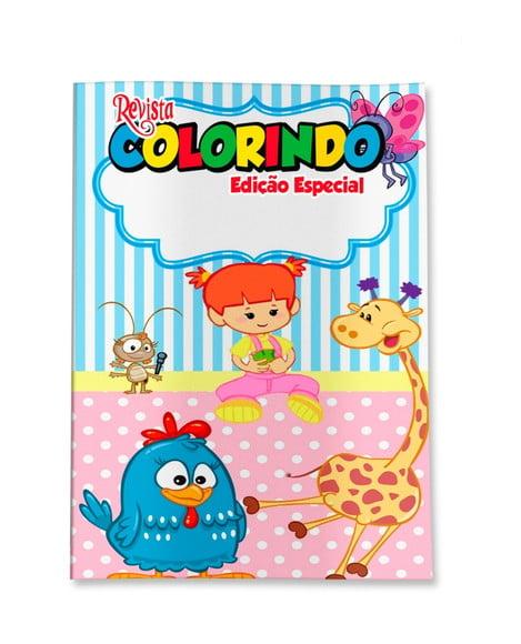 Livro de Colorir Galinha Pintadinha 14x10 Personalizado | Kit Col
