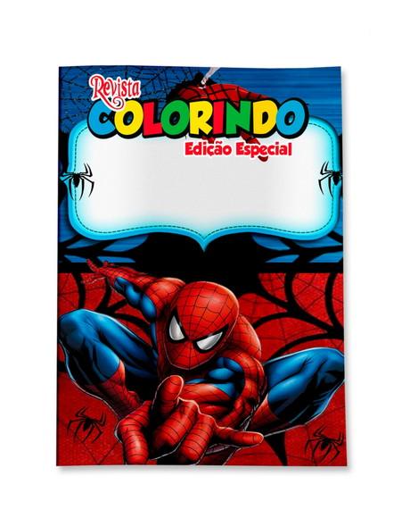 Livro de Colorir Homem Aranha 14x10 Personalizado | Kit Colorir I