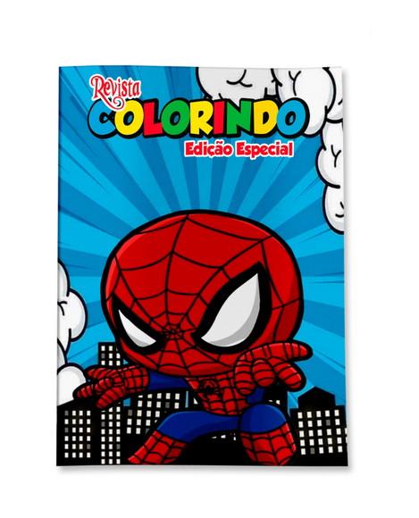Livro de Colorir Homem Aranha 14x10 Personalizado | Kit Colorir I