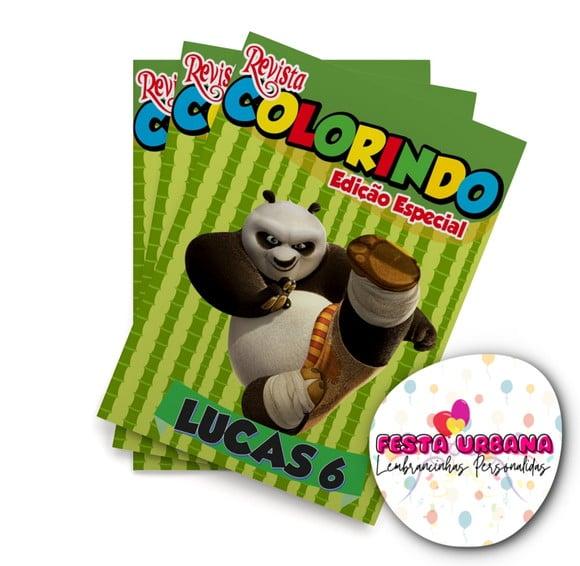 Livro de Colorir Kung Fu Panda 14x10 Personalizado | Kit Colorir 