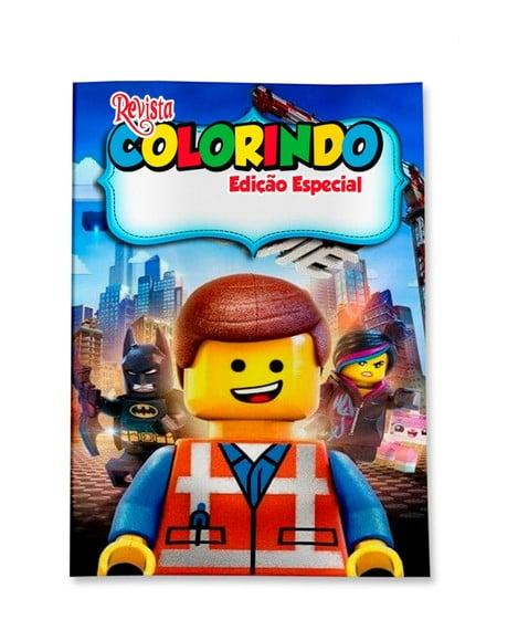 Livro de Colorir Lego 14x10 Personalizado | Kit Colorir Infantil 