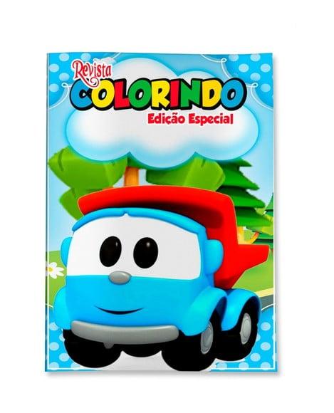 Livro de Colorir Leo o Caminhão 14x10 Personalizado | Kit Colori