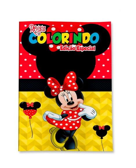 Livro de Colorir Minnie Vermelha 14x10 Personalizado | Kit Colori