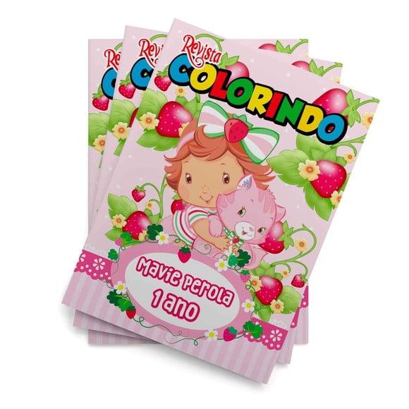 Livro de Colorir Moranguinho Baby 14x10 Personalizado | Kit Color