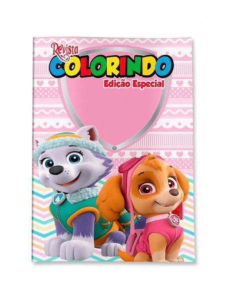 Livro de Colorir Patrulha Canina Skye e Everest 14x10 Personaliza