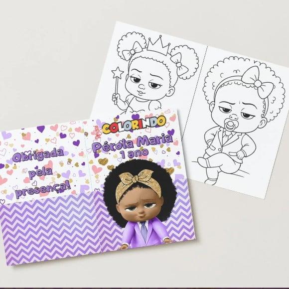 Livro de Colorir Poderosa Chefinha Negra 14x10 Personalizado | Ki