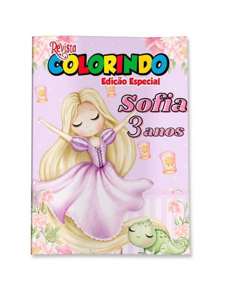 Livro de Colorir Rapunzel Enrolados 14x10 Personalizado | Kit Col