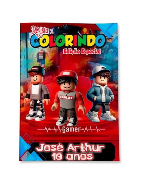 Livro de Colorir Roblox 14x10 Personalizado | Kit Colorir Infanti